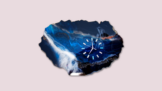 Deep Blue Geode Wall Clock