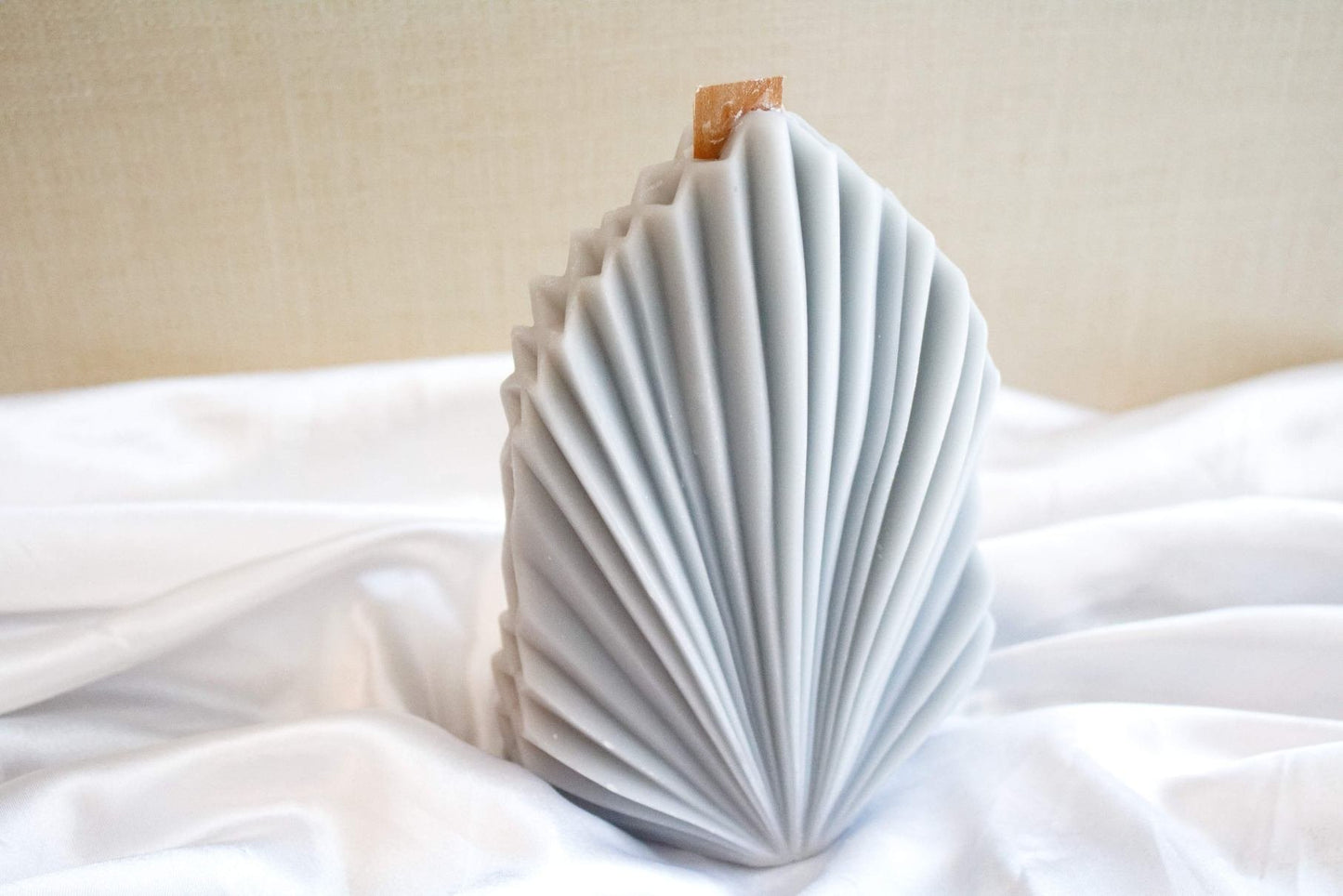 Wooden Wick Coral Shell Candle
